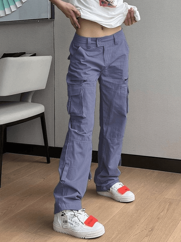 Low Waist Baggy Parachute Cargo Pants - AnotherChill