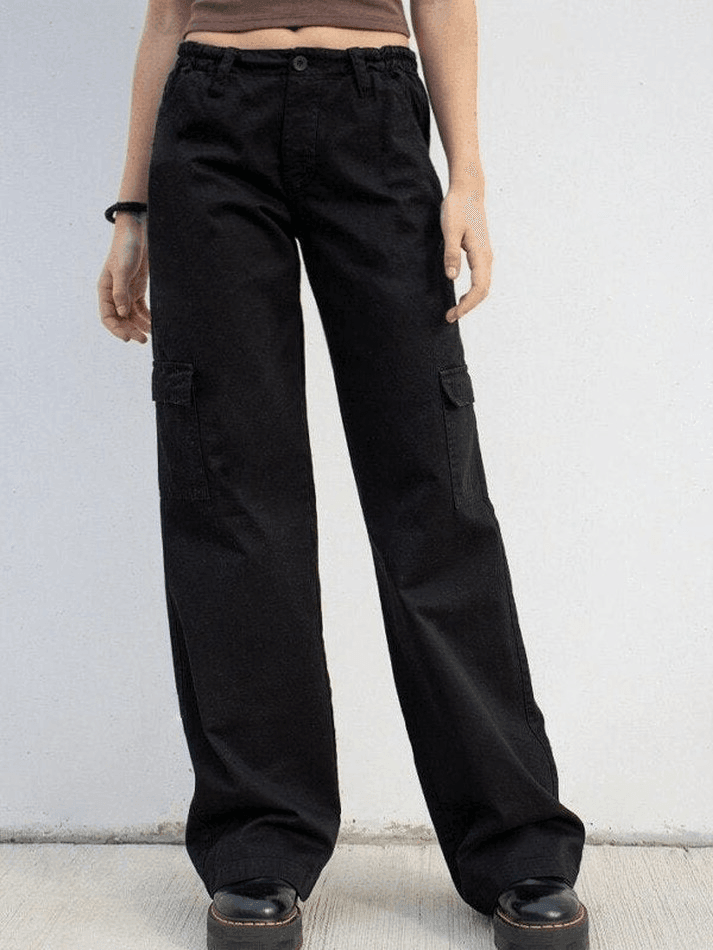 Low Waist Y2K Straight Leg Pants - AnotherChill