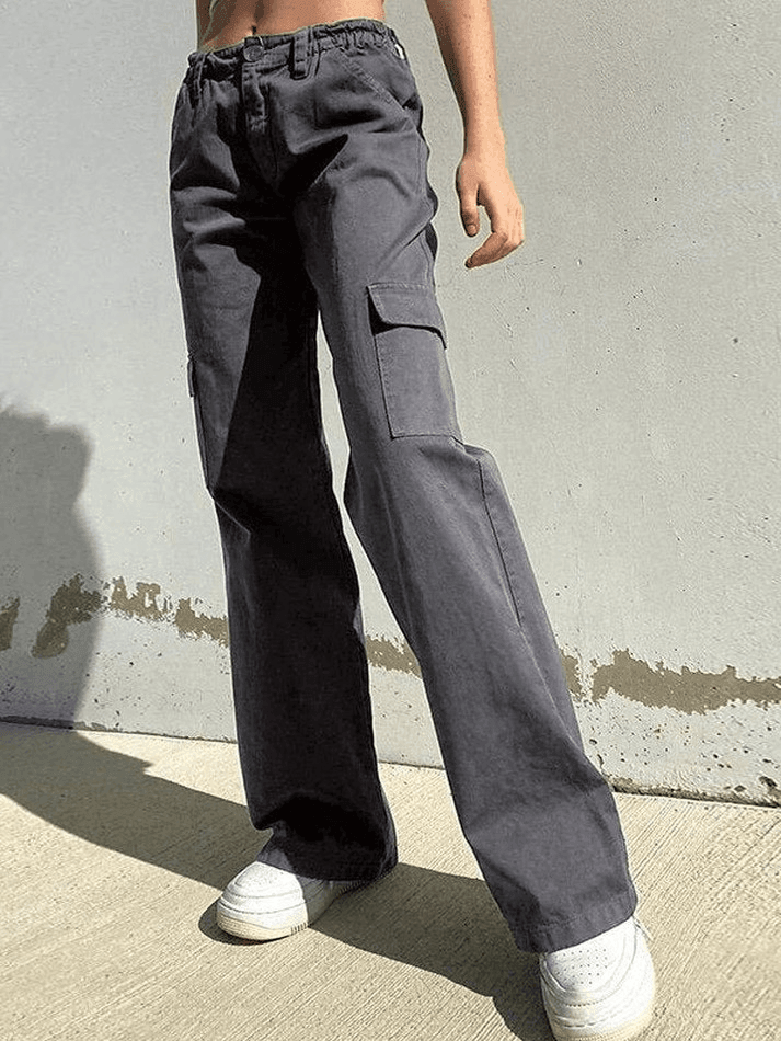 Low Waist Y2K Straight Leg Pants - AnotherChill