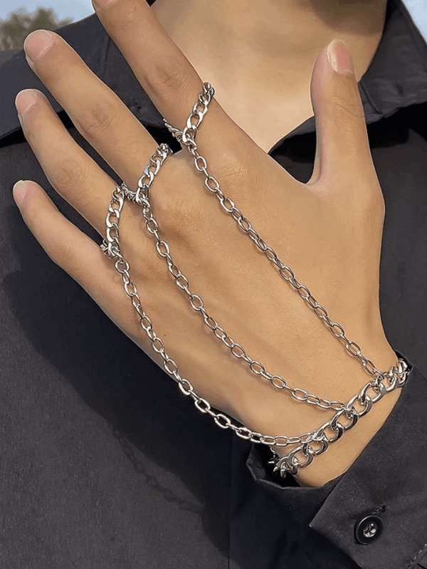 Men's Chain Detail Mittens Ring - AnotherChill