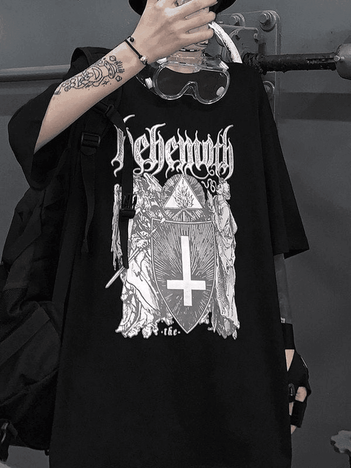 Men's Gothic Ancient Cross Graphic Tee - AnotherChill