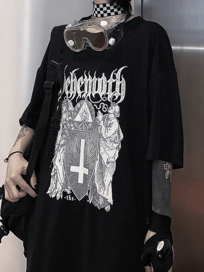 Men's Gothic Ancient Cross Graphic Tee - AnotherChill