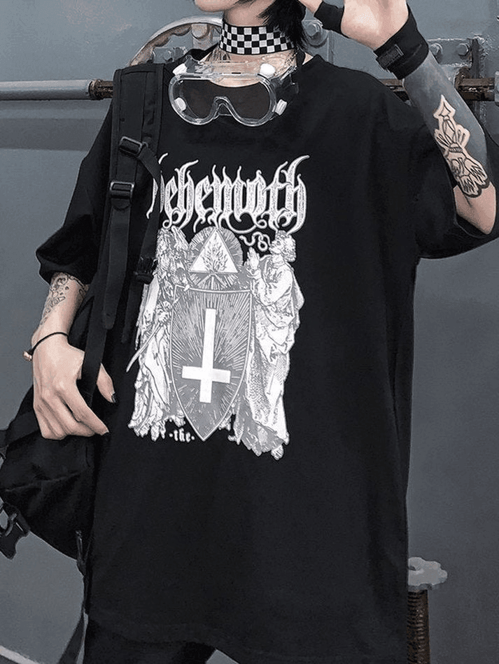 Men's Gothic Ancient Cross Graphic Tee - AnotherChill