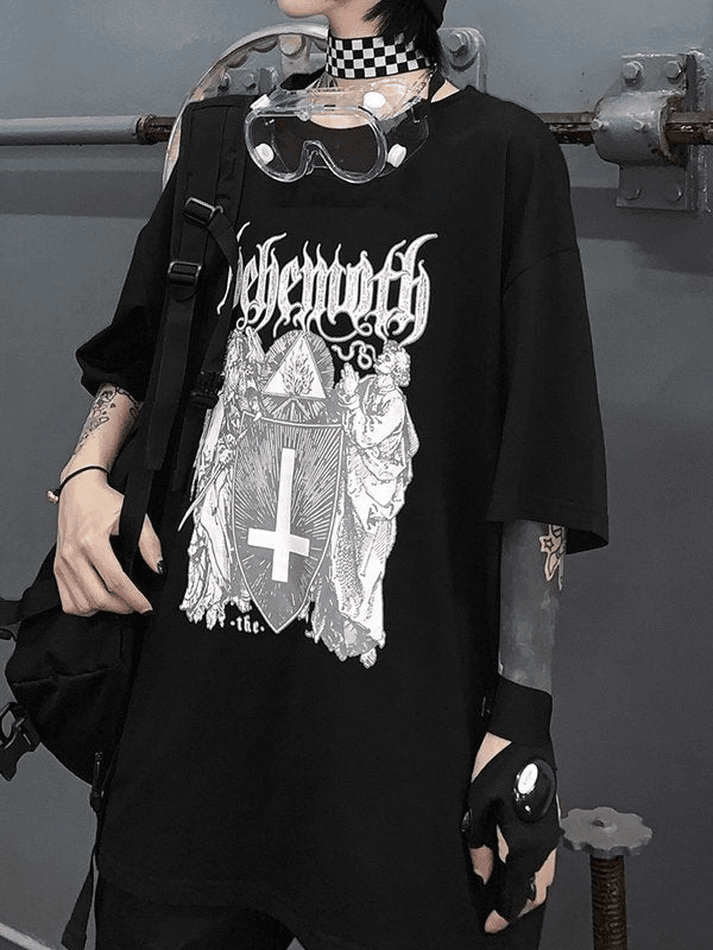 Men's Gothic Ancient Cross Graphic Tee - AnotherChill