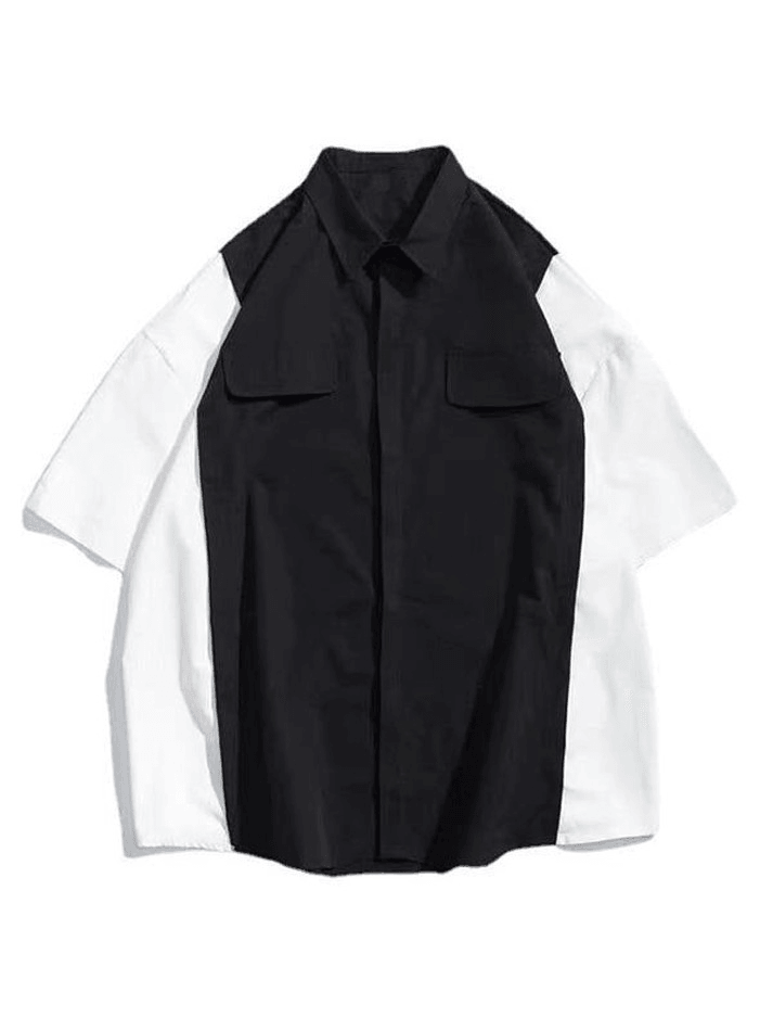 Men's Patchwork Pocket Buttoned Shirt - AnotherChill