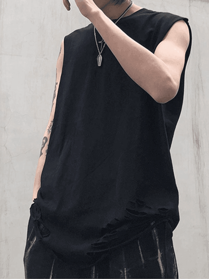 Men's Punk Distressed Vest - AnotherChill