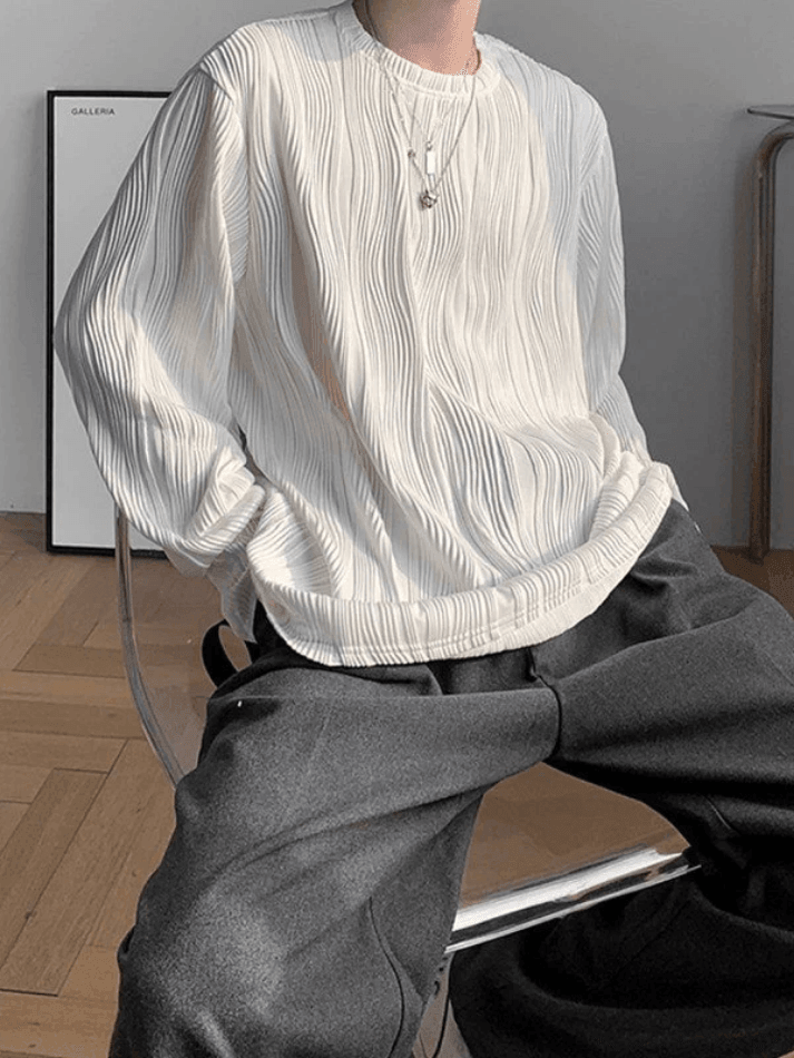 Men's Textured Long Sleeve Tee - AnotherChill