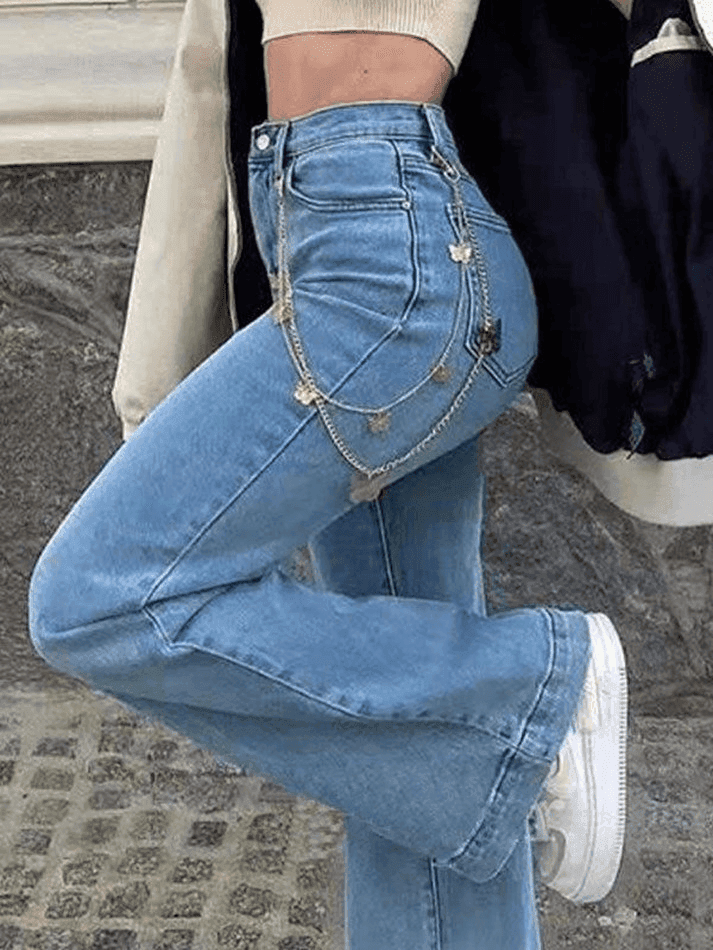 Mid Waist Washed Boyfriend Jeans - AnotherChill