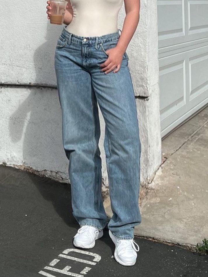 Mid Wash Classic Boyfriend Jeans - AnotherChill