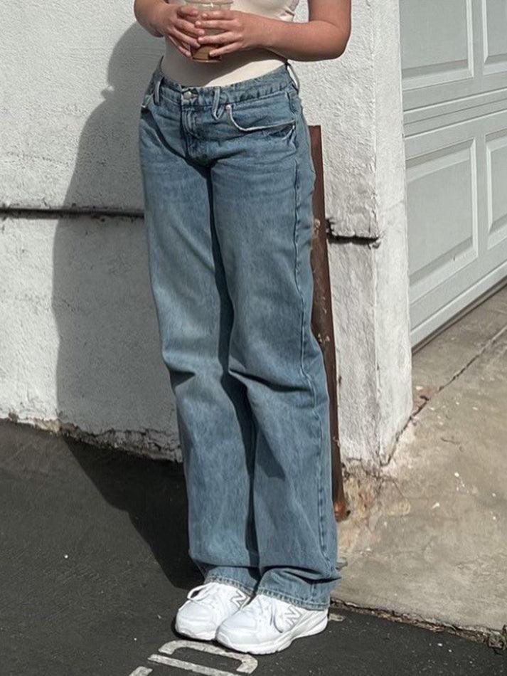 Mid Wash Classic Boyfriend Jeans - AnotherChill