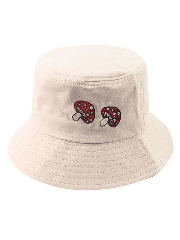 Mushroom Embroidered Bucket Hat - AnotherChill