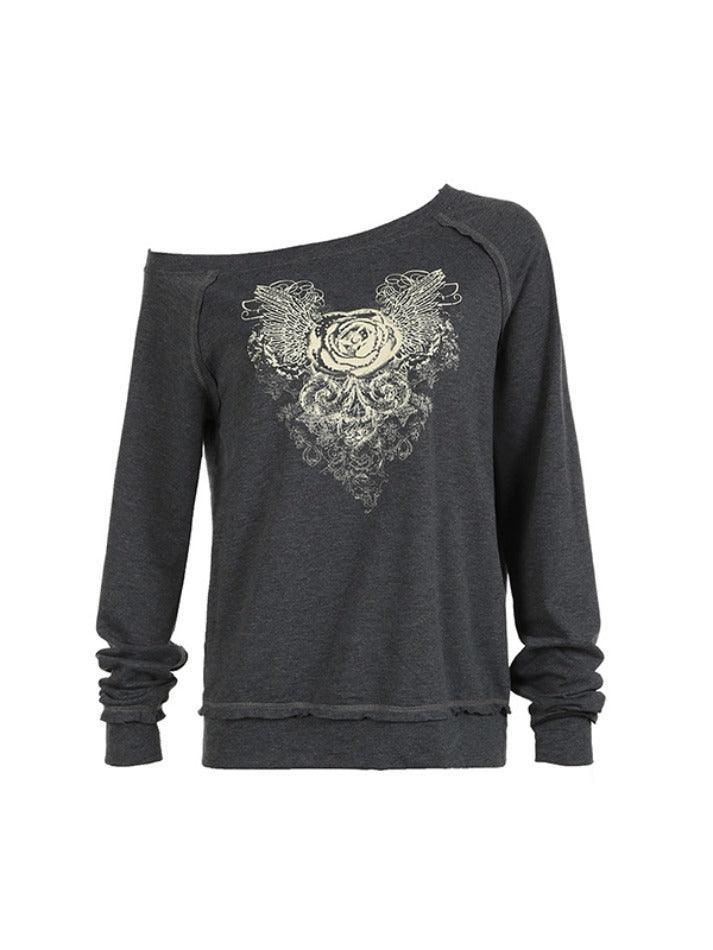 Niche Design Vintage Rose Sweatshirts - AnotherChill