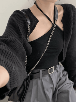 Open Front Bolero Knit Cardigan - AnotherChill