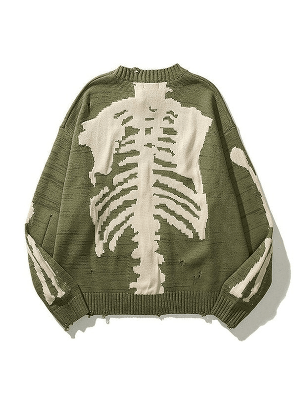 Oversized Skeleton Knit Sweater - AnotherChill