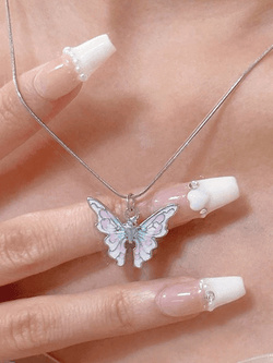 Pastel Butterfly Charm Necklace - AnotherChill