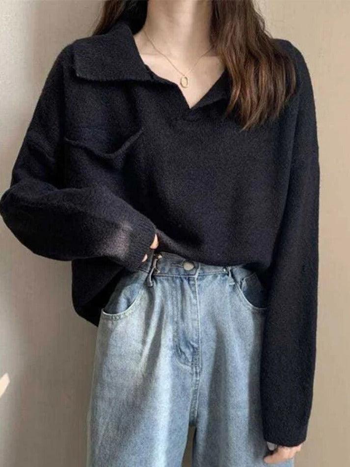 Pocket Crop Knit Sweater - AnotherChill