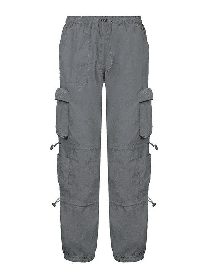 Pocket Patched Drawstring Cargo Pants AnotherChill