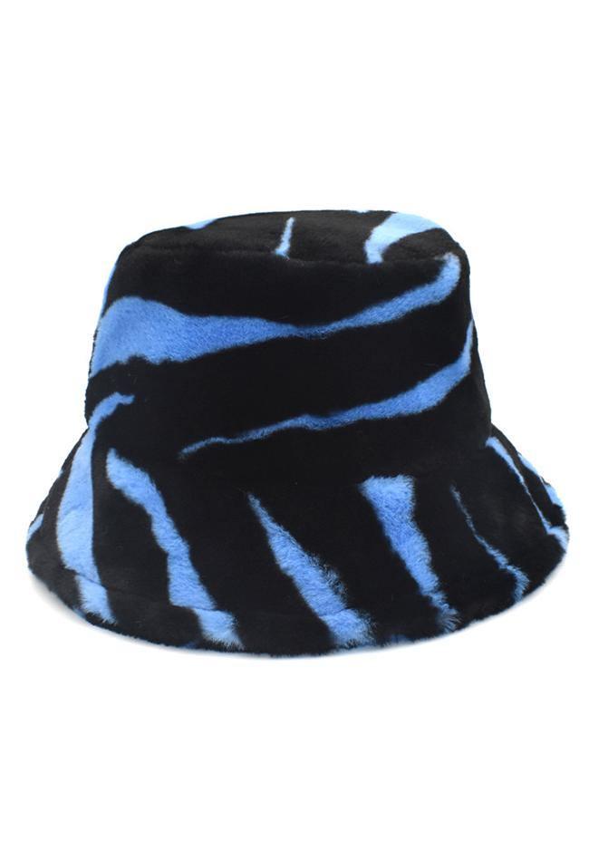 Printed Fuzzy Warm Bucket Hat AnotherChill