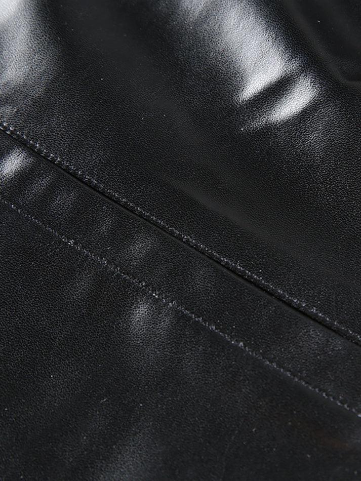 PU Leather Casual Blazer Jacket - AnotherChill