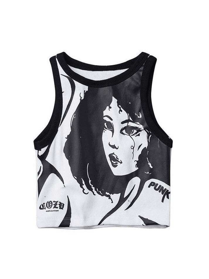 Punk Girl Cropped Tank Top - AnotherChill
