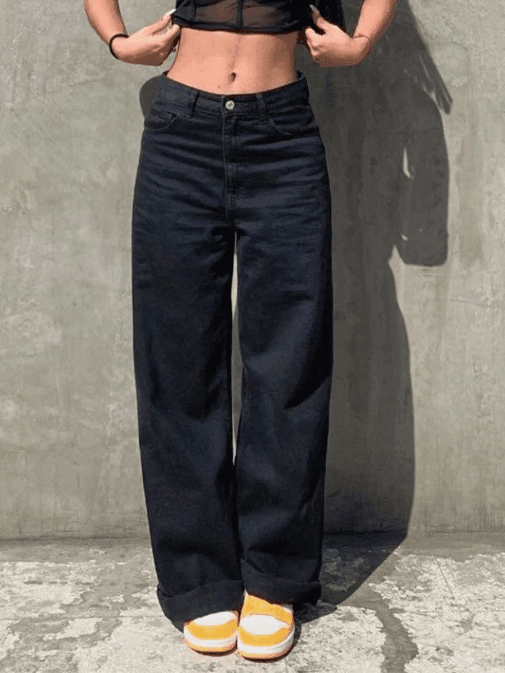 Relaxed Mid-Waist Boyfriend Jeans - AnotherChill