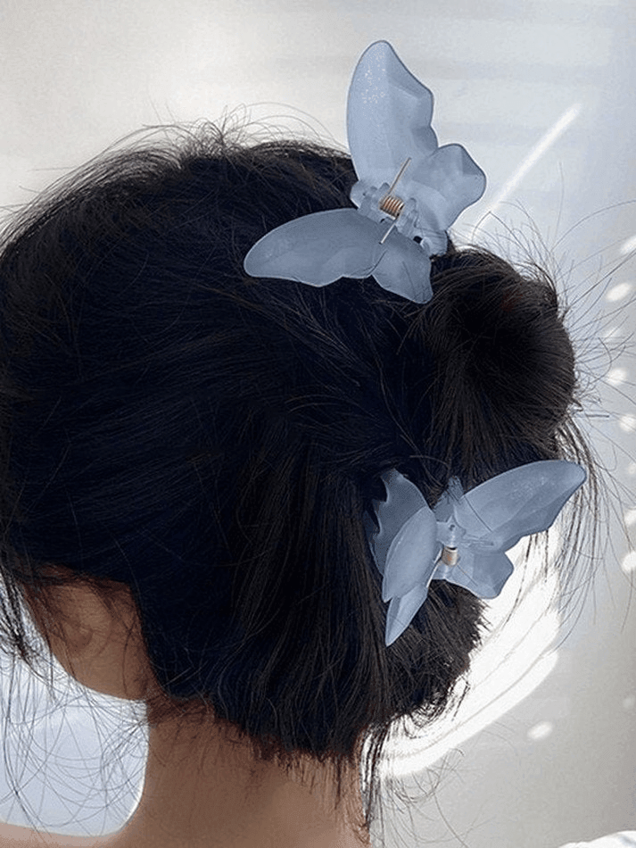 Resin Butterfly Pattern Hair Claw - AnotherChill