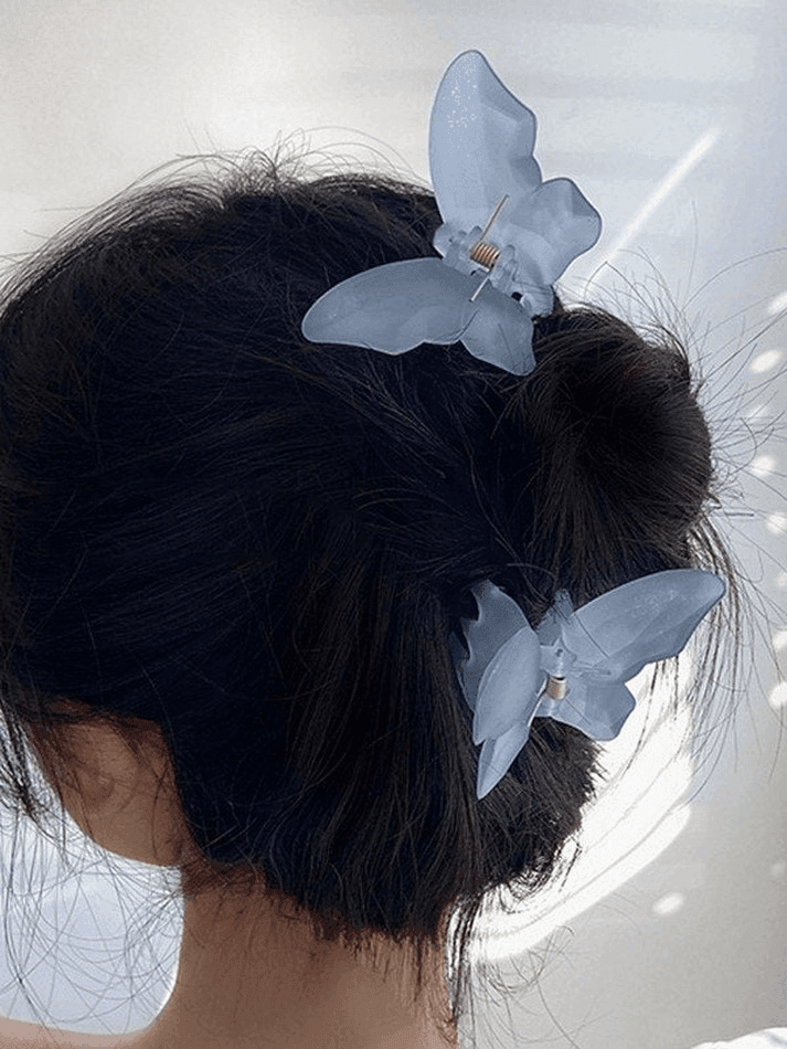 Resin Butterfly Pattern Hair Claw - AnotherChill