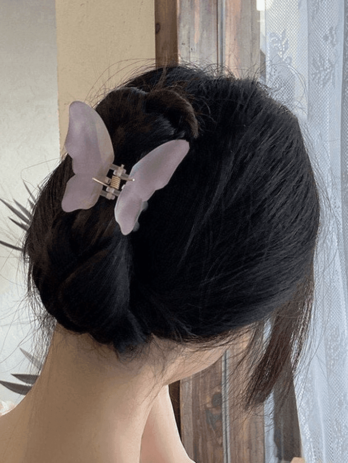 Resin Butterfly Pattern Hair Claw - AnotherChill