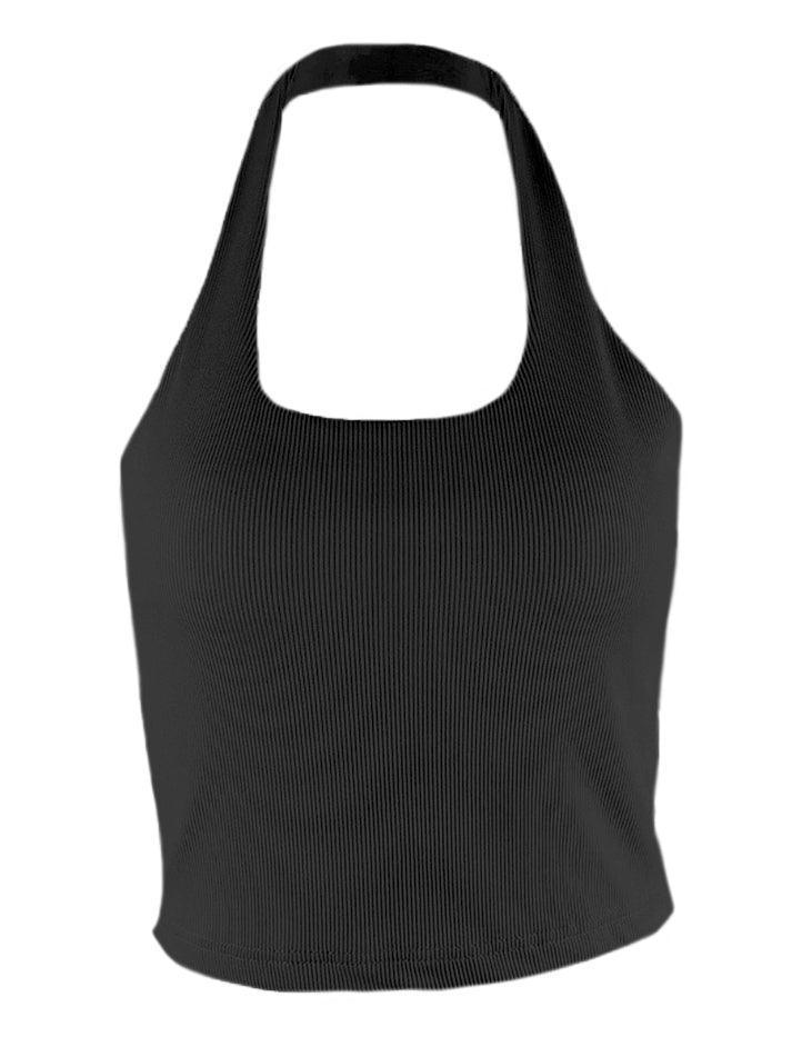 Ribbed Halter Tank Top - AnotherChill