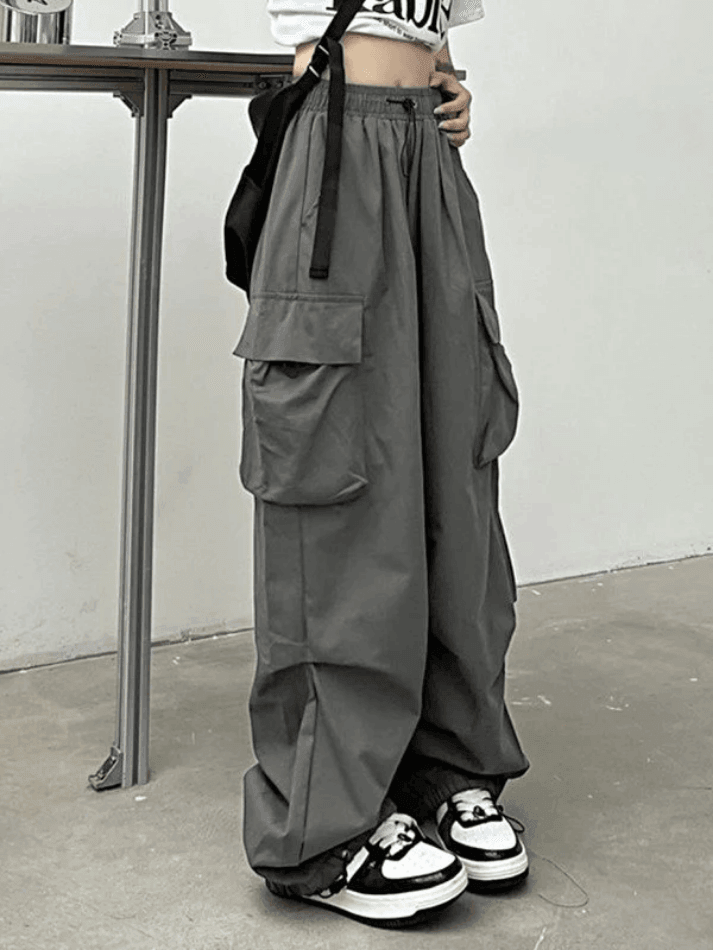 Ruched Pocket Baggy Cargo Pants - AnotherChill