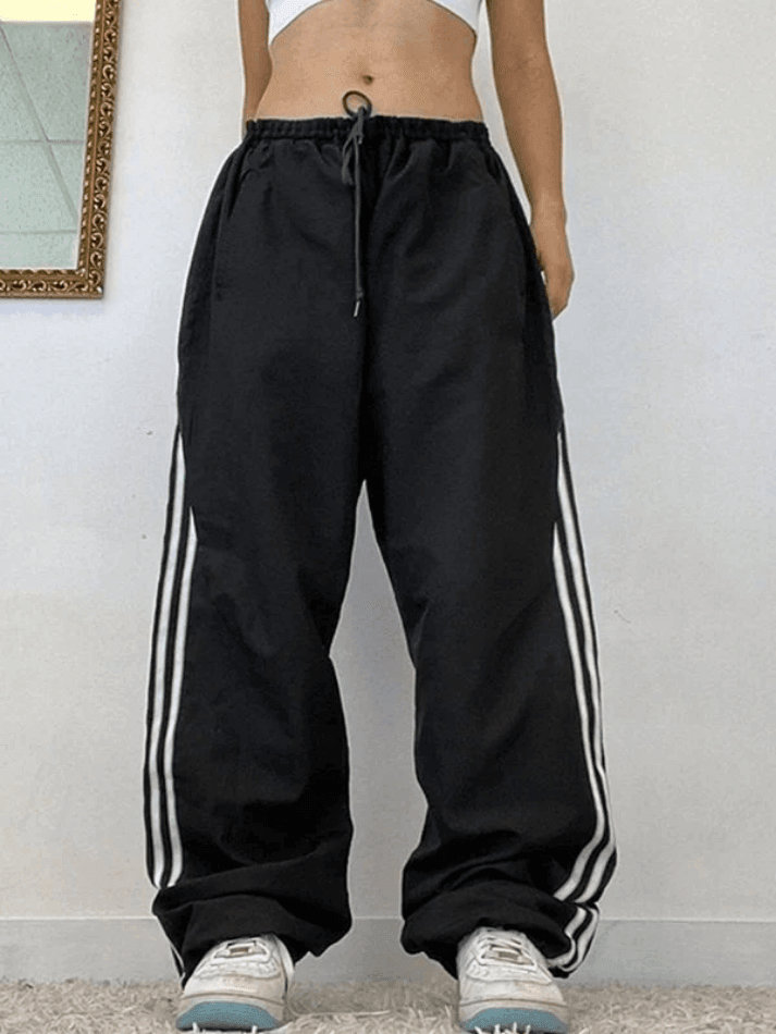 Side Stripe Wide Leg Pants - AnotherChill