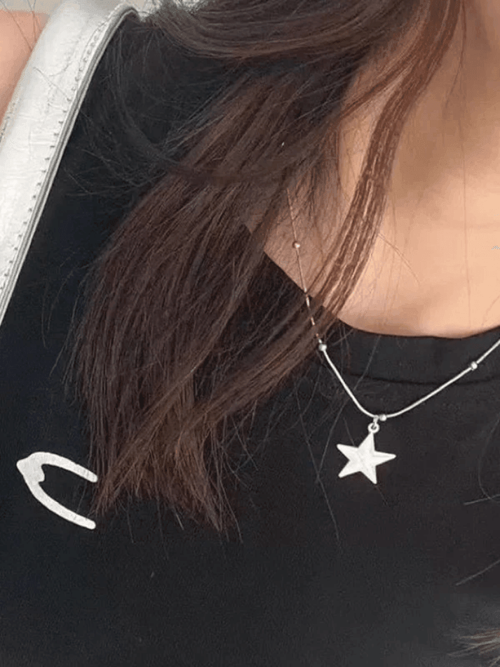 Silver Vintage Punk Star Necklace - AnotherChill