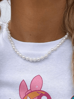 Simple Faux Pearl Necklace - AnotherChill