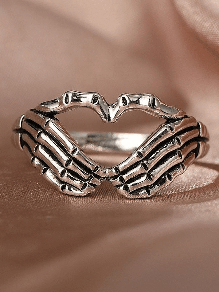 Skull Heart Pattern Ring - AnotherChill