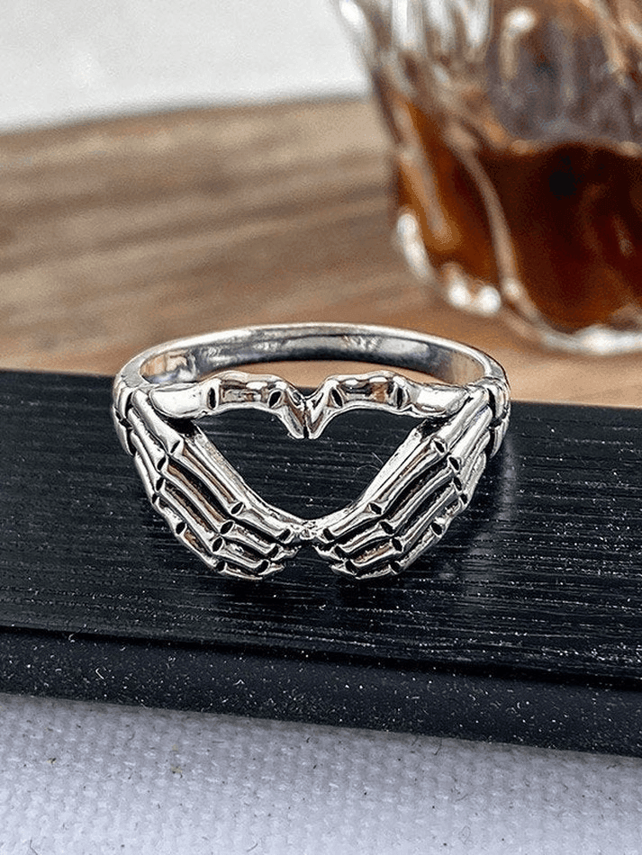 Skull Heart Pattern Ring - AnotherChill