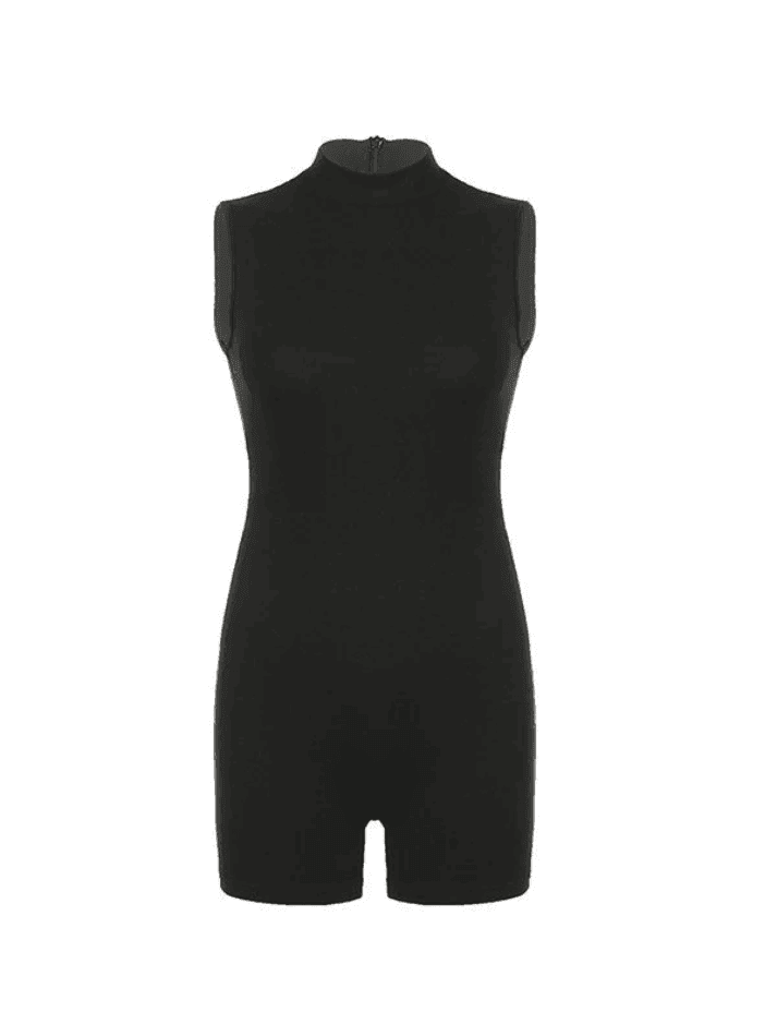 Sleeveless Sports Black Romper - AnotherChill