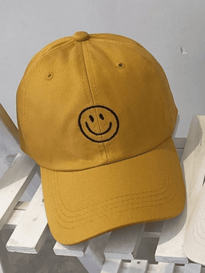 Smile Embroidered Baseball Cap - AnotherChill