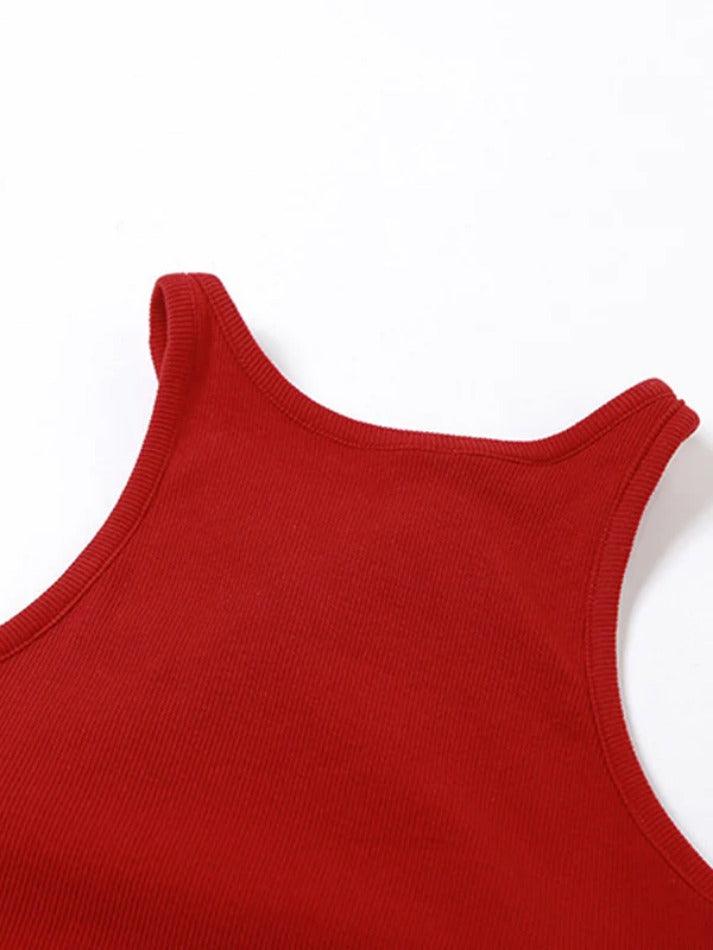 Solid Color Backless Cropped Tank Top - AnotherChill