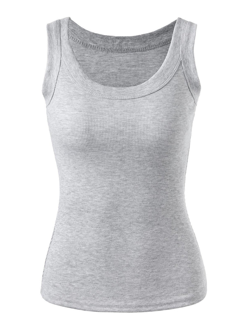 Solid Rib Tank Top - AnotherChill