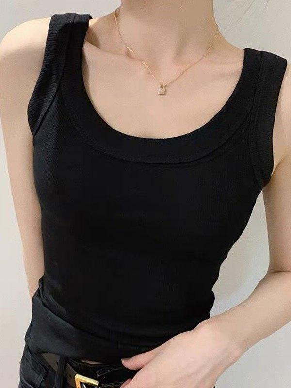 Solid Rib Tank Top - AnotherChill