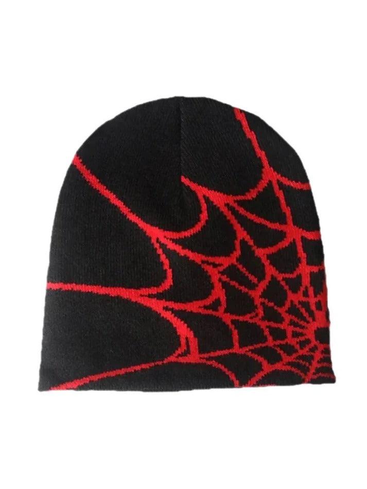 Spider Web Design Fleece Beanie Hat - AnotherChill
