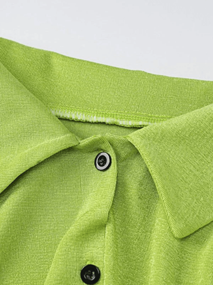 Split Cuff Button Front Long Sleeve Blouse - AnotherChill