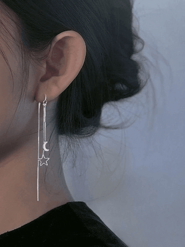 Star Moon Decor Tassel Earring - AnotherChill