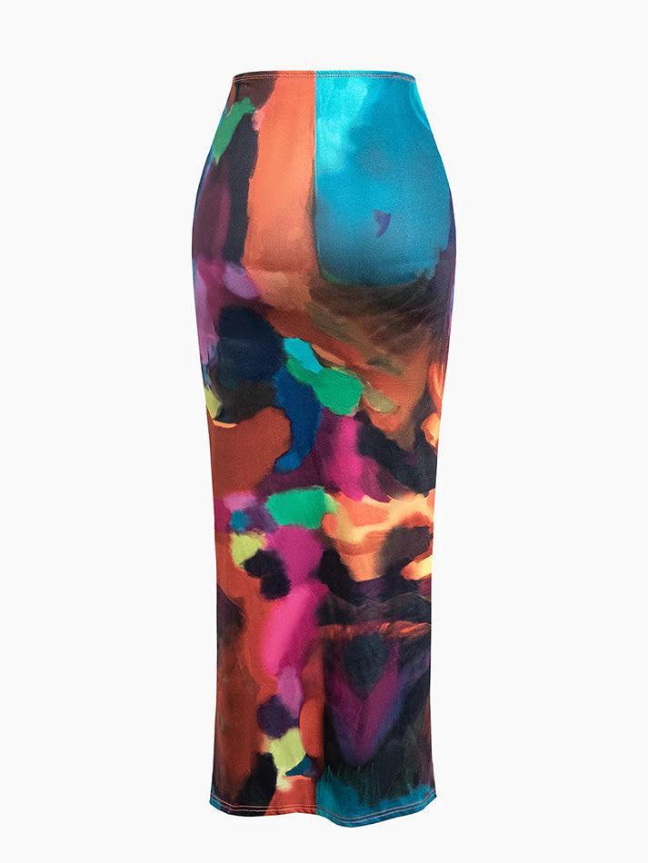 Tie Dye Maxi Skirt - AnotherChill