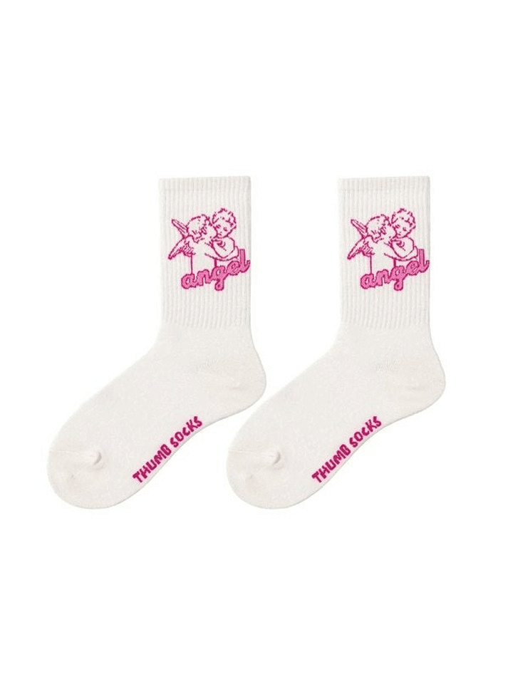 Vintage Angel Print Socks - AnotherChill