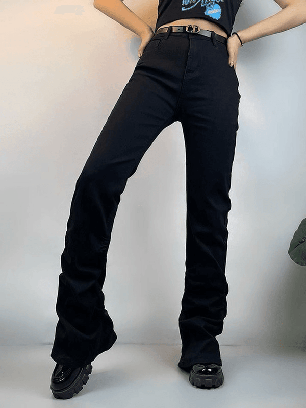 Vintage Ankle Flare Stacked Jeans - AnotherChill