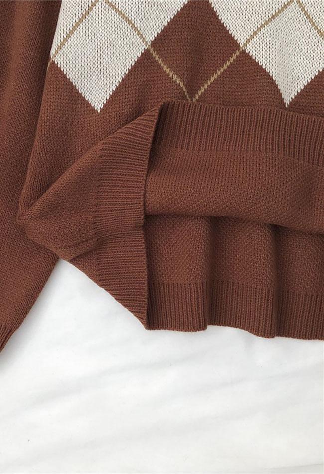 Vintage Argyle Sweater - AnotherChill