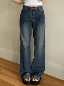 Vintage Blue Wash Boyfriend Jeans - AnotherChill
