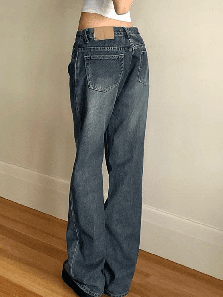 Vintage Blue Wash Boyfriend Jeans - AnotherChill