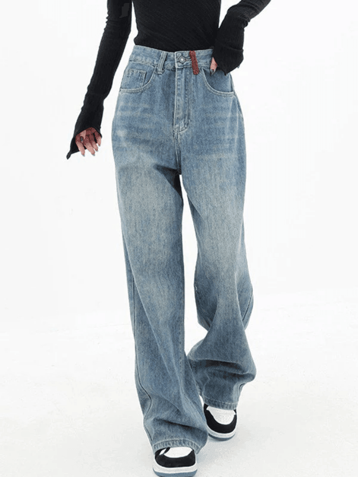 Vintage Contrast 90s Boyfriend Jeans - AnotherChill